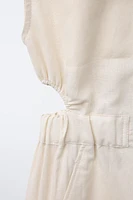LINEN BLEND LONG JUMPSUIT