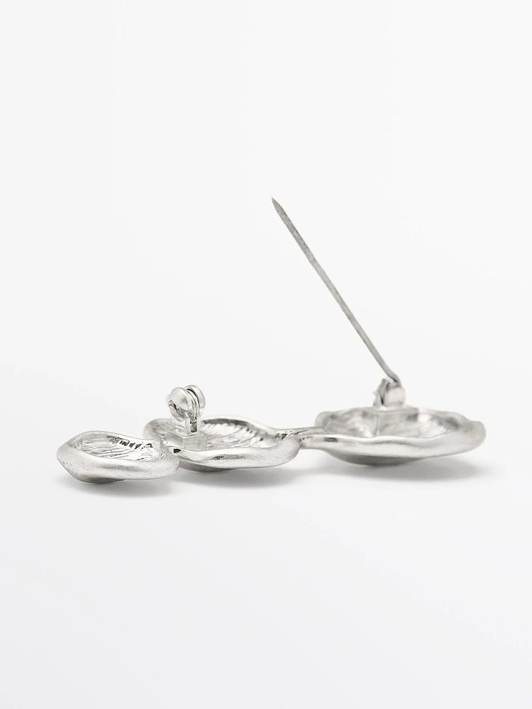 Broche feuilles