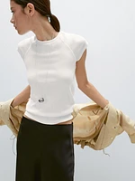 T-shirt manches courtes raglan en coton