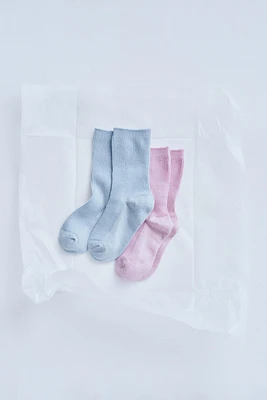 ZARA TIMELESS - LOT DE DEUX PAIRES CHAUSSETTES EN MAILLE