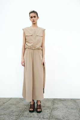 ROUND HEM MIDI SKIRT