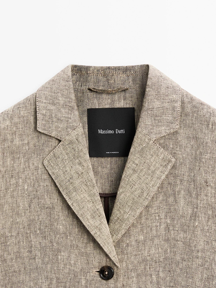 Lightweight 100% linen coat