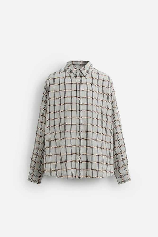 CHEMISE STRUCTURÉE À CARREAUX