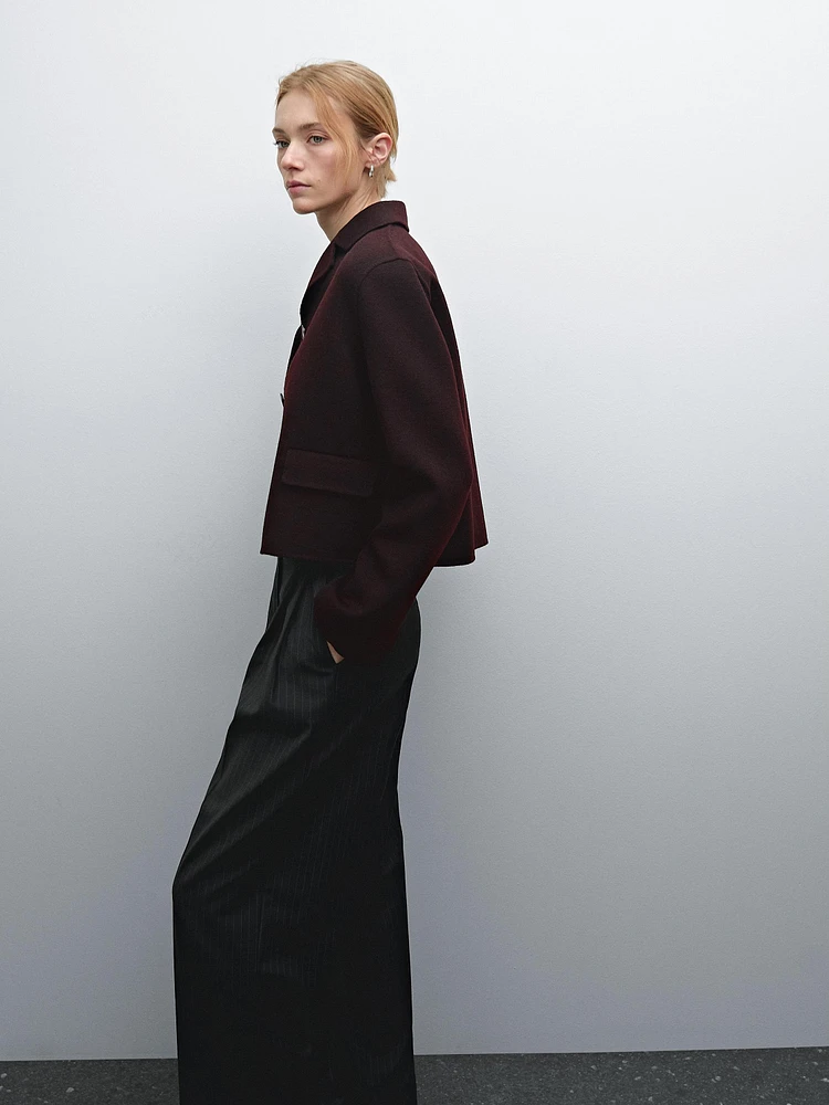Short wool blend jacket