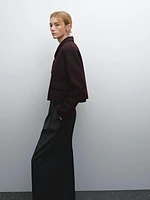 Short wool blend jacket