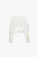 TEXTURED CROPPED SHIRT