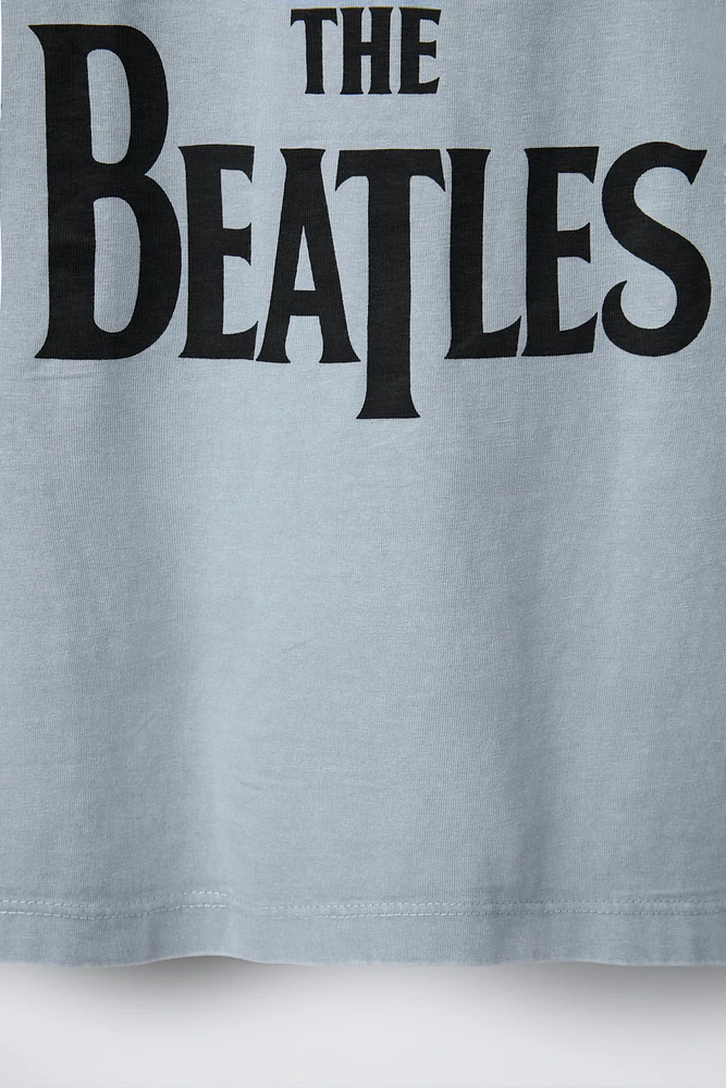 THE BEATLES © DISTRESSED-EFFECT PRINT T-SHIRT