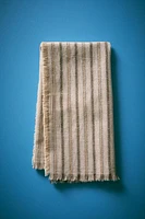 LOT SERVIETTES DE TABLE EN LIN COTON RAYURES