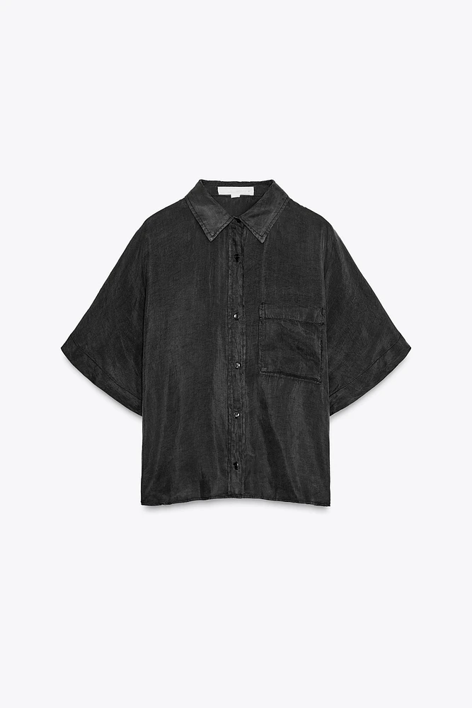 FLOWY POCKET SHIRT