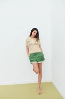 SHORTS SATINÉS AVEC DENTELLE