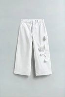 3D FLORAL PANTS