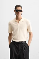 VISCOSE BLEND KNIT POLO SHIRT