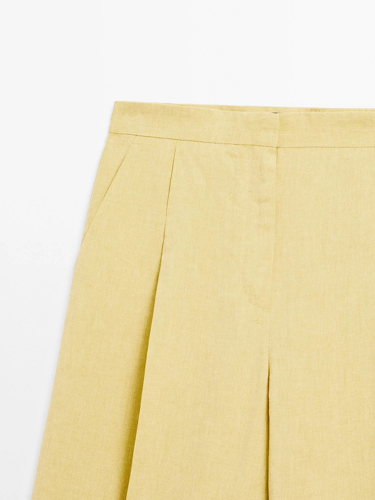 Suit trousers with dart detail