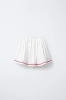 SCALLOPED LINEN SKORT