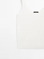 100% linen strappy top