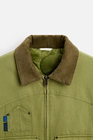 CONTRASTING COLLAR JACKET