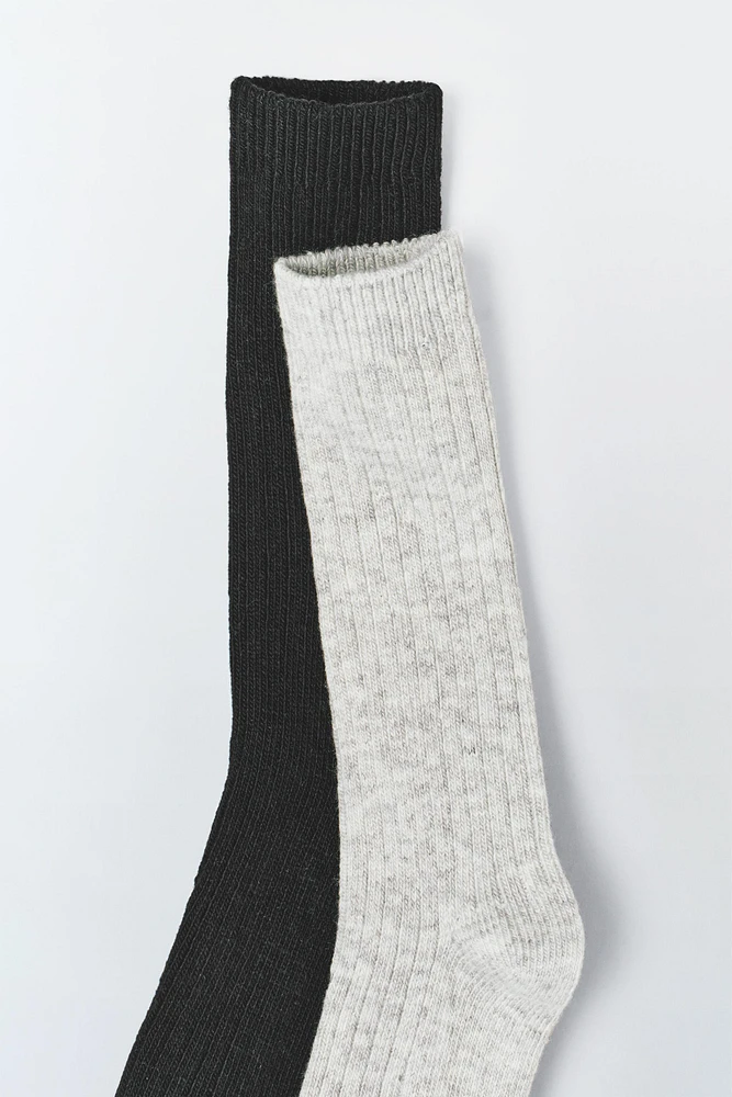 LOT DE DEUX CHAUSSETTES CÔTELÉES ÉDITION LIMITÉE