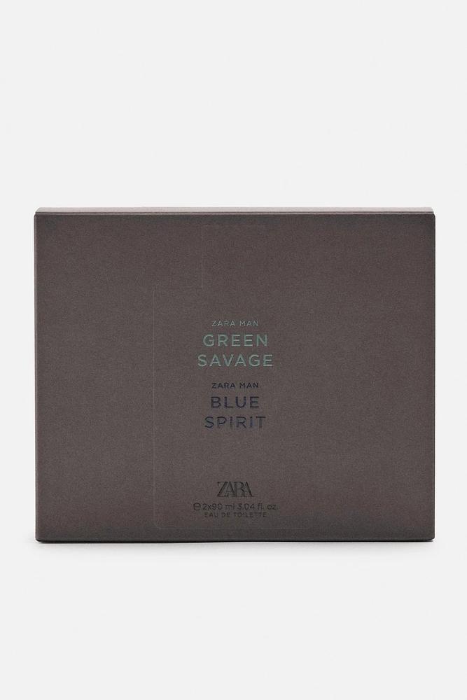 GREEN SAVAGE + BLUE SPIRIT EDT 2 X 90 ML (3.4 FL. OZ)