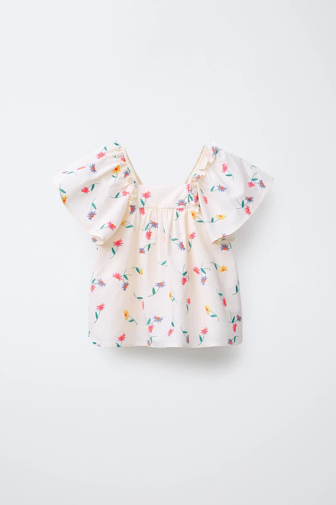 EMBROIDERED FLORAL TOP