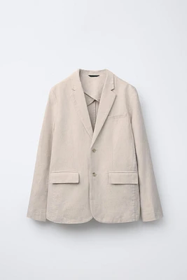 LINEN COTTON SUIT JACKET