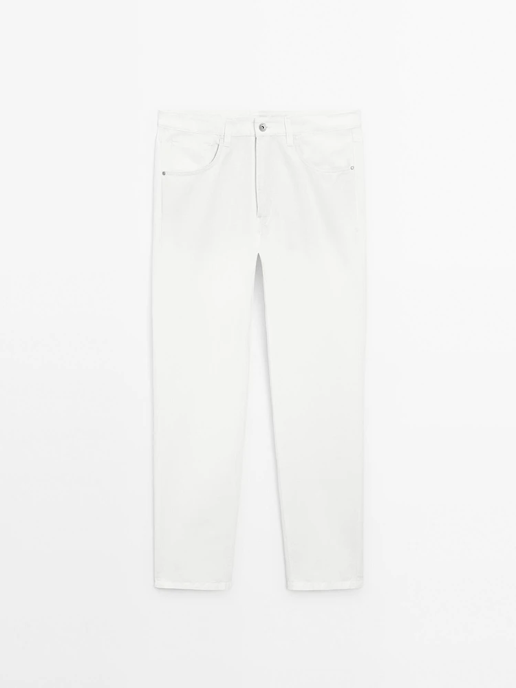 Pantalon tapered coton