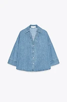 CHEMISE Z1975 FLUIDE EN JEAN À MANCHES LARGES