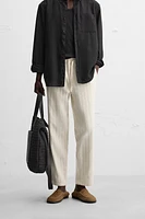 PANTALON EN JACQUARD À RAYURES