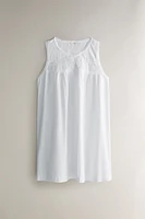 CHEMISE DE NUIT COTON BRODERIES