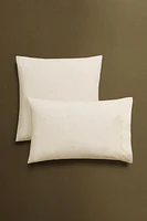 CHILDREN'S EMBROIDERED LITTLE MICE PILLOWCASE