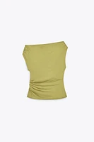 T-SHIRT ASYMÉTRIQUE DRAPÉ