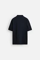 WASHED PIQUÉ TEXTURED POLO SHIRT
