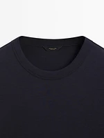 Short sleeve cotton blend T-shirt