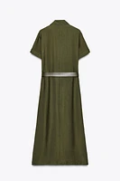 BELTED MIDI DRESS