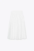 POPLIN MIDI SKIRT