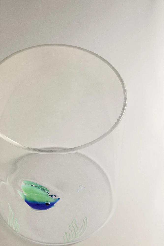 BOROSILICATE GLASS FISH TUMBLER