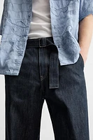 JEAN STRAIGHT FIT À CEINTURE
