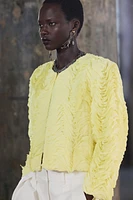 RUFFLED TEXTURED JACKET