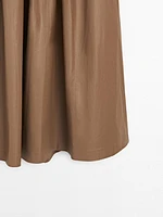 Midi skirt with scalloped yoke detail - Studio