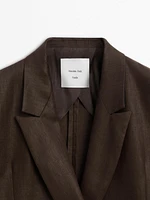 Blazer croisé 100 % lin