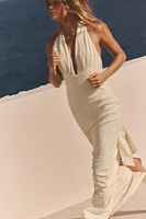 LONG HALTER DRESS