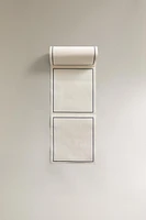 ROLL OF COTTON NAPKINS WITH BORDER (SET OF 20)