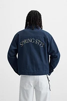 CONTRAST EMBROIDERY JACKET