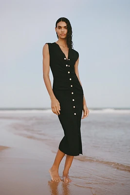ROBE MI-LONGUE À FRONCES