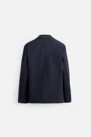 STRUCTURED HERRINGBONE OVERSHIRT