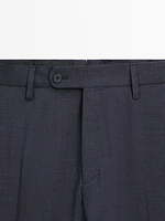 Houndstooth suit trousers