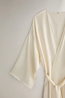 SOLID SATEEN ROBE