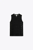 POINTELLE KNIT SIDE TOP