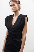 ROBE MI-LONGUE À ÉPAULETTES COLLECTION ZW