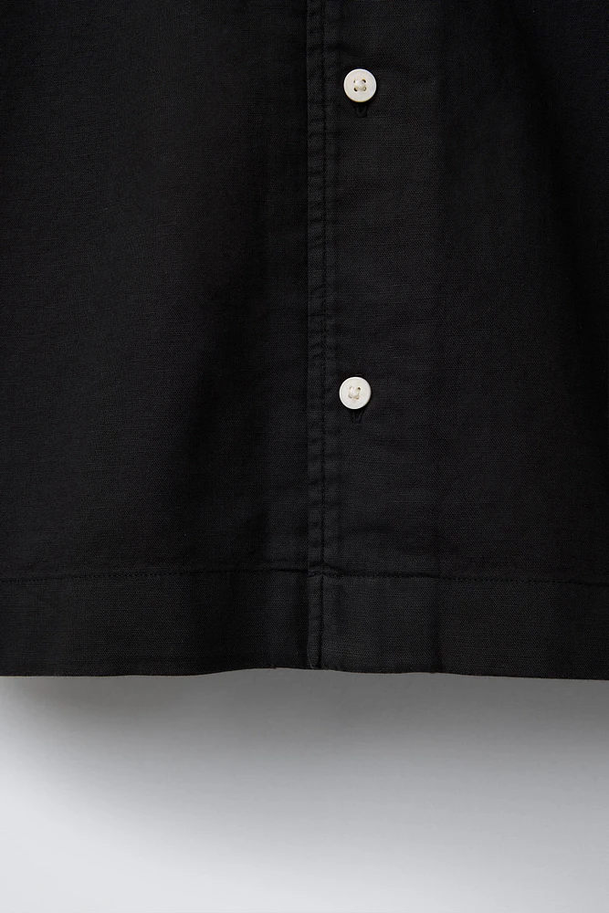 COTTON LINEN BLEND SHIRT