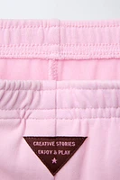 WIDE LEG INTERLOCK PANTS